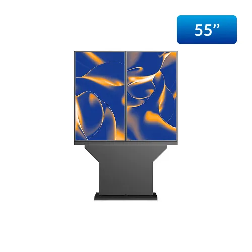 55″ Double Outdoor Drive Thru Display