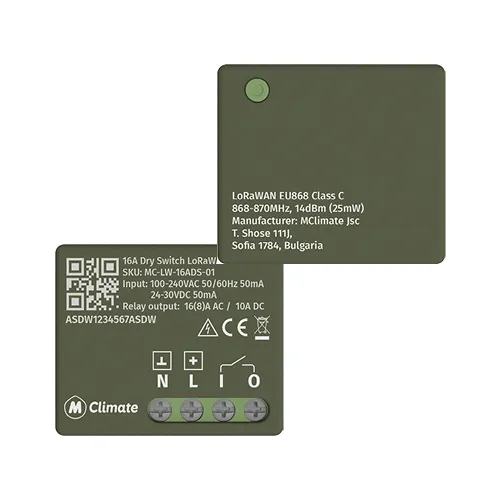 MClimate 16A Dry Switch LoRaWAN®