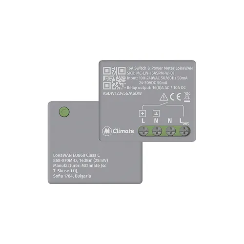 МClimate 16A Switch & Power Meter LoRaWAN®